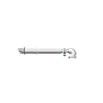 Горизонтальный коаксиальный дымоход De Dietrich DY 882 (PPS), ф80/125 мм – вид 1