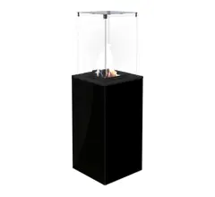 Уличный газовый нагреватель Kratki PATIO MINI/M/G31/37MBAR/CZ - черное стекло, с ручным управлением
