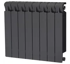 Радиатор биметаллический RIFAR MONOLIT 500 RAL 7012 08 секц. бок.