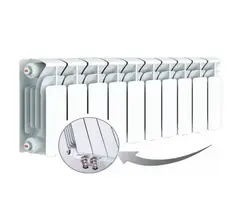 Радиатор биметаллический RIFAR BASE Ventil 200 10 секц. нижн. прав.