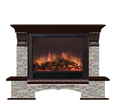 Каминокомплект Glenrich БОСТОН К Sh 33 BL ГЦ дуб 46 c топкой SHARM 33 BL