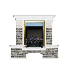 Каминокомплект Glenrich БОСТОН К АЛТАЙ белый c топкой FOBOS BR