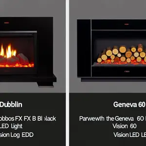 Каминокомплект Royal Flame: сравнение моделей Dublin и Geneva