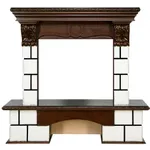 Портал Royal Flame Pierre Luxe - Белый / Темный дуб (Vision 23) – вид 1