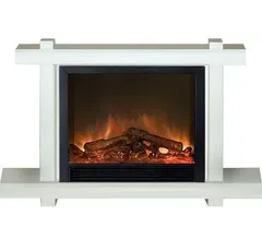 Каминокомплект Glenrich КАПРИ Delux Sh 33BL белый c топкой SHARM 33 BL