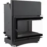 Каминная топка Kratki ZUZIA/PW/BP/15/BS/W/DECO (угловое стекло справа) – вид 1