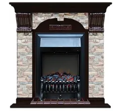 Каминокомплект Glenrich АРОЧНЫЙ ГЦ венге c топкой FOBOS BR