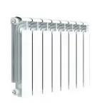 Радиатор алюминиевый RIFAR ALUM 350 02 секц. бок. собранный – вид 1