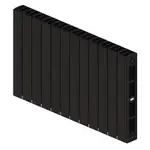 Радиатор биметаллический RIFAR SUPReMO 350 Антрацит 12 секц. бок. – вид 1