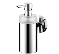 Дозатор для жидкого мыла Hansgrohe Logis прозрачный матовый хром (40514000)