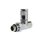 Набор дизайн-вентилей Royal Thermo PIANO, прямой 1/2" Хром – вид 1