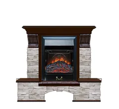 Каминокомплект Glenrich БОСТОН К МИСХОР угл. дуб 46 c топкой MAJESTIC BL