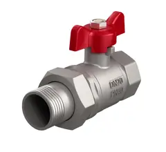 Кран шаровый полнопроходной ROYAL Thermo Yorhe 1/2" наружная-наружная, ручка