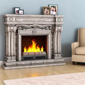 Каминокомплект Royal Flame Lumsden - Махагон коричневый антик с очагом Fobos FX Brass