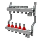 Коллектор нерж. в сборе с расходомерами ROYAL THERMO 1" ВР-3/4" НР, 10 выходов – вид 1