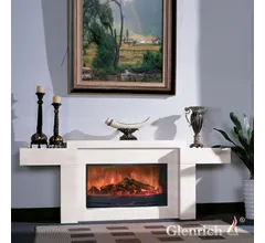 Каминокомплект Glenrich ЕВРОПА Delux R 86 белый c топкой RONDO 86