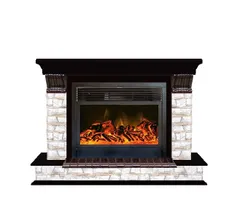 Каминокомплект Glenrich ПАНОРАМА 28 АЛТАЙ венге c топкой NEWFLAME