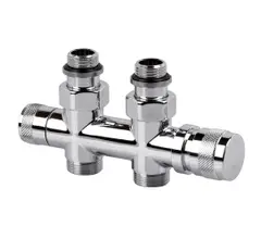 Узел нижнего подключения ручной регулировки Royal Thermo хром, 1/2” x 3/4” E