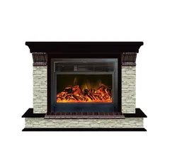 Каминокомплект Glenrich ПАНОРАМА 28 ГО венге c топкой NEWFLAME