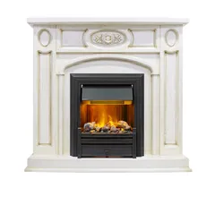 Каминокомплект Dimplex Florence - Слоновая кость с патиной с очагом Brookline Black