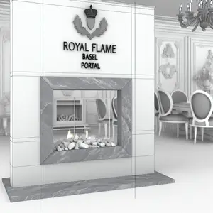 Портал Royal Flame Basel белый сланец серый - обзор