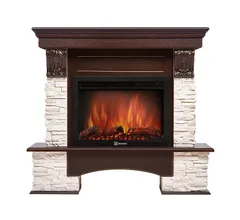 Портал Electrolux Pietra 25U (угловой) камень белый, шпон темный дуб