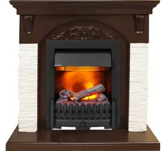Каминокомплект Dimplex Bern Сланец мелкий белый / Темный дуб с очагом Danville Black FB2