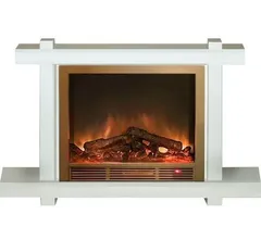 Каминокомплект Glenrich КАПРИ Delux Sh 33BR белый c топкой SHARM 33 BR